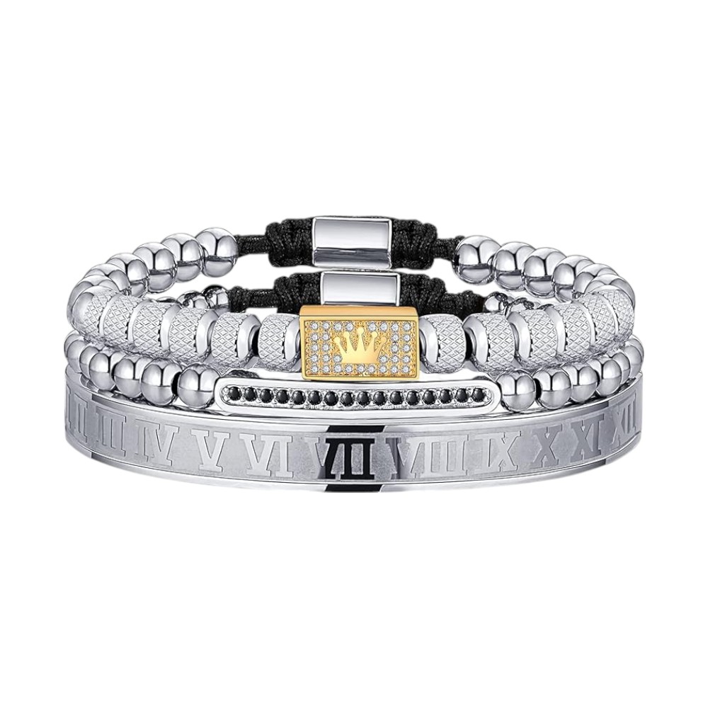 Men's Gold Plated Stacking Bracelet