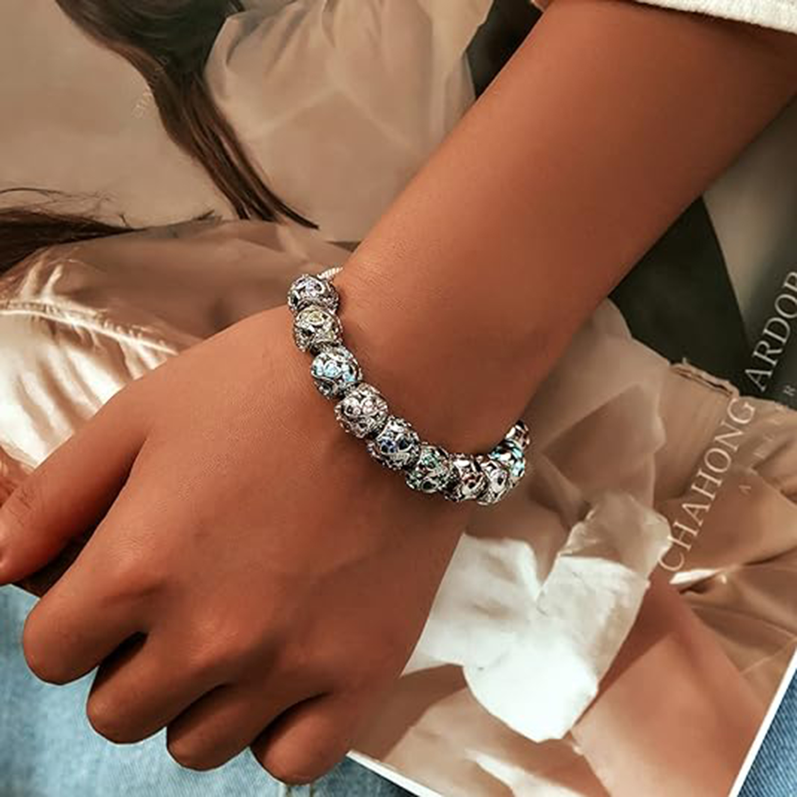 July Birthstone Birthstone Charm Jewelry Infinity Love Heart Charm Openwork Bead-Birthstone Jewelry