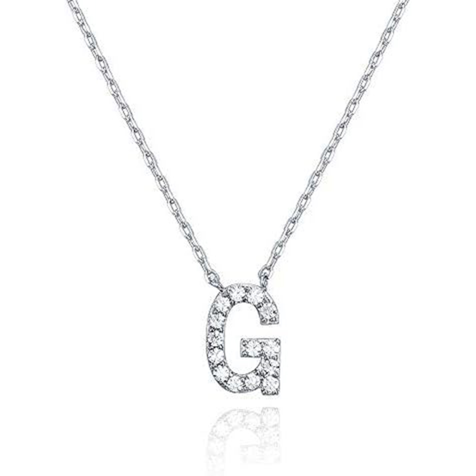 Cubic Zirconia Necklace A Letter Necklace For Her-Birthstone Jewelry