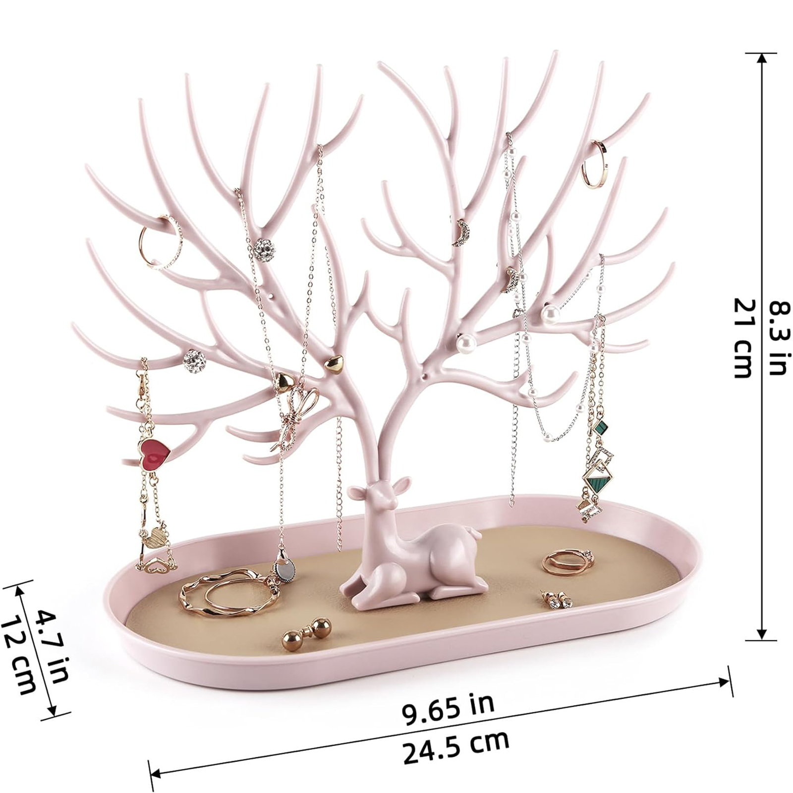 Antler Jewelry Stand – Aluminum Handle Hanging Organizer