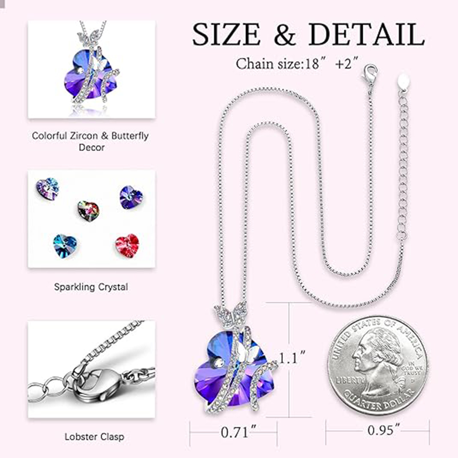 September Birthstone Birthstone Crystal Necklace-Virgo Birthstone-Birthstone Jewelry