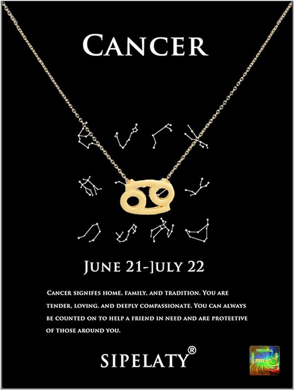 12 Constellation Gold Pendant Necklace with Diamonds -Birthstone Jewelry