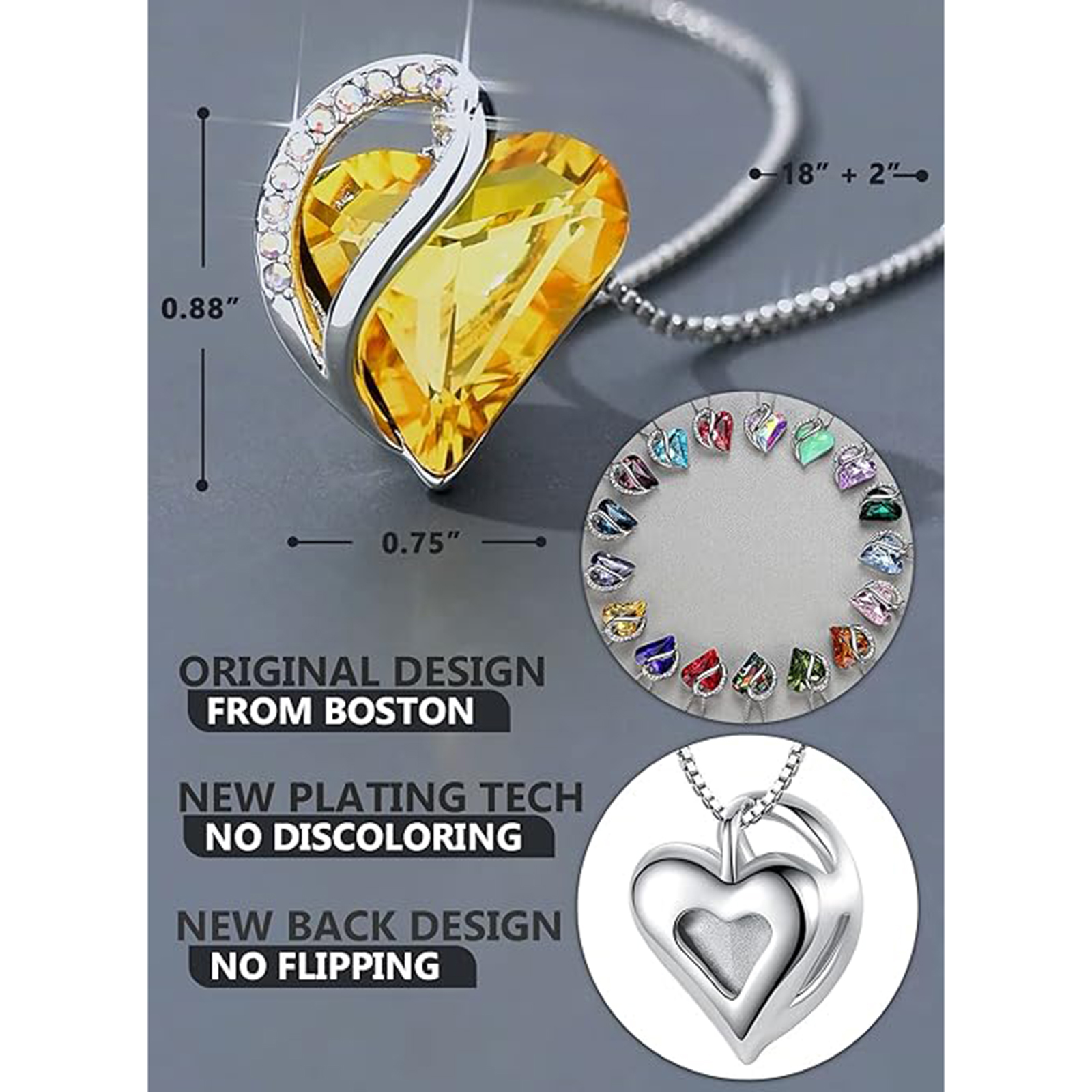 November  Birthstone Birthstone Pendant Necklace-Sagittarius Birthstone-Birthstone Jewelry