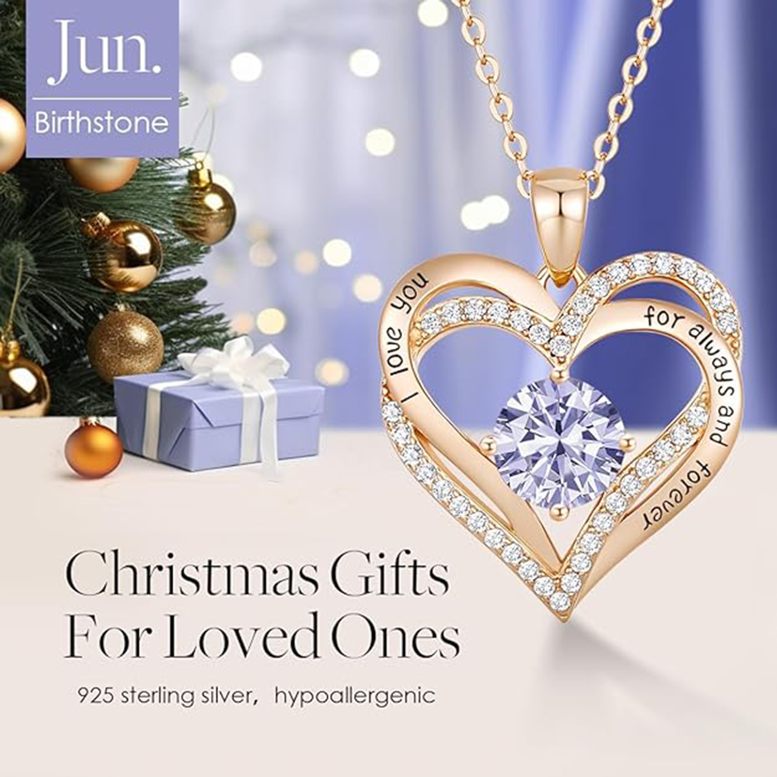 June  Birthstone Birthstone Pendant Necklace-cancer birthstone-Birthstone Jewelry