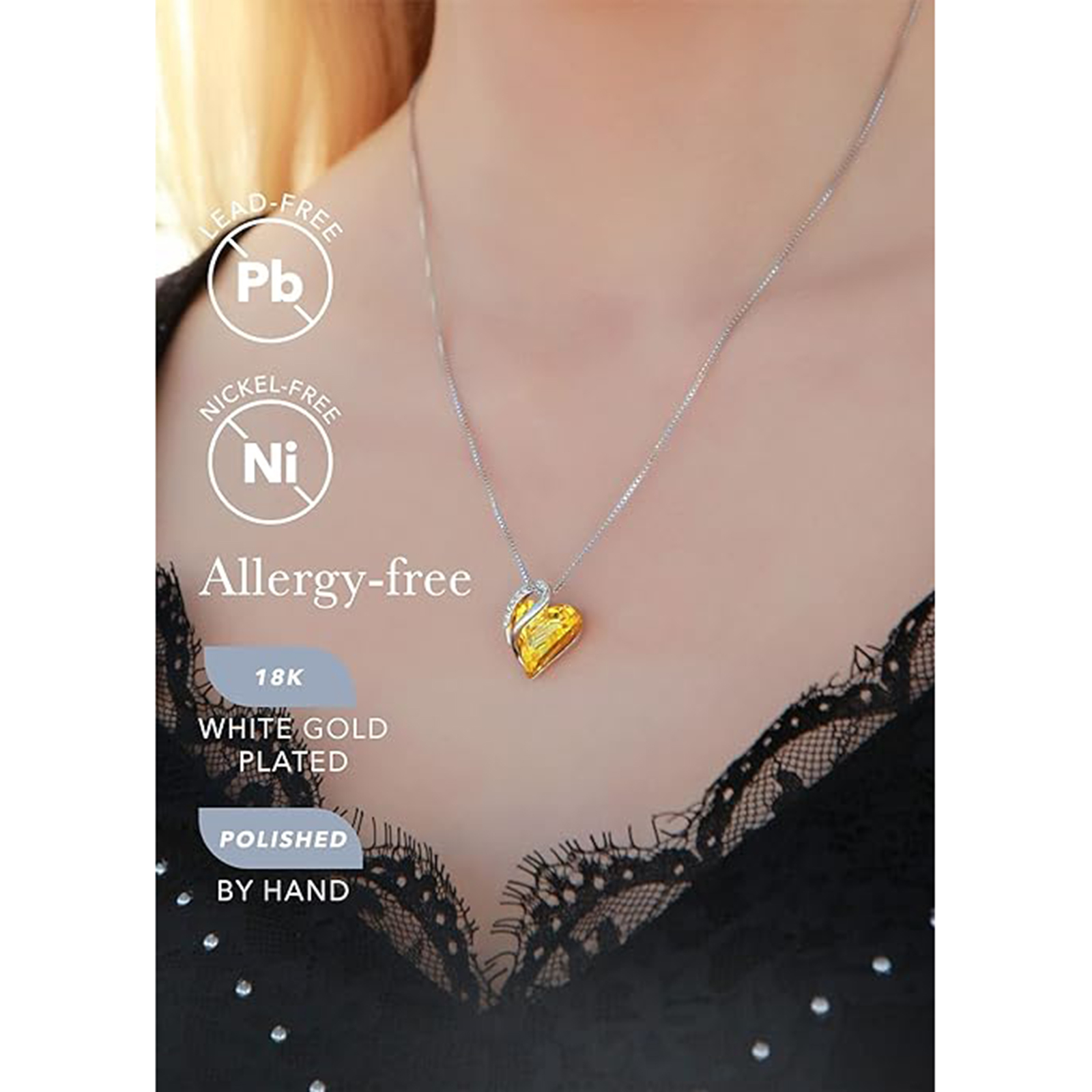 November  Birthstone Birthstone Pendant Necklace-Sagittarius Birthstone-Birthstone Jewelry