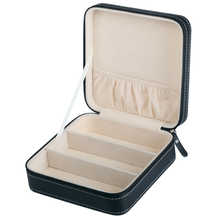 Black Ostrich Leather Sunglasses, Ring & Earring Organizer-Birthstone Jewelry