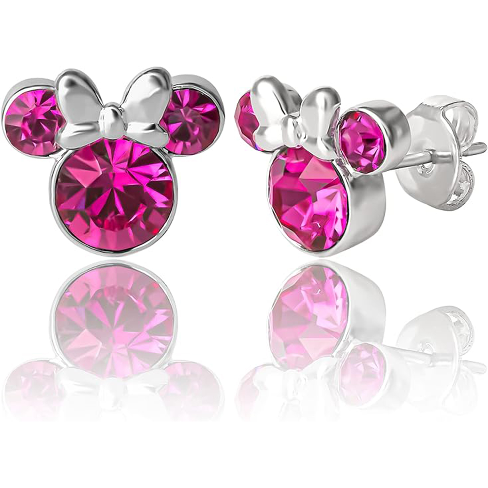 Disney Earrings October Birthstone Minnie Mouse Birthston Earrings-Birthstone Jewelry