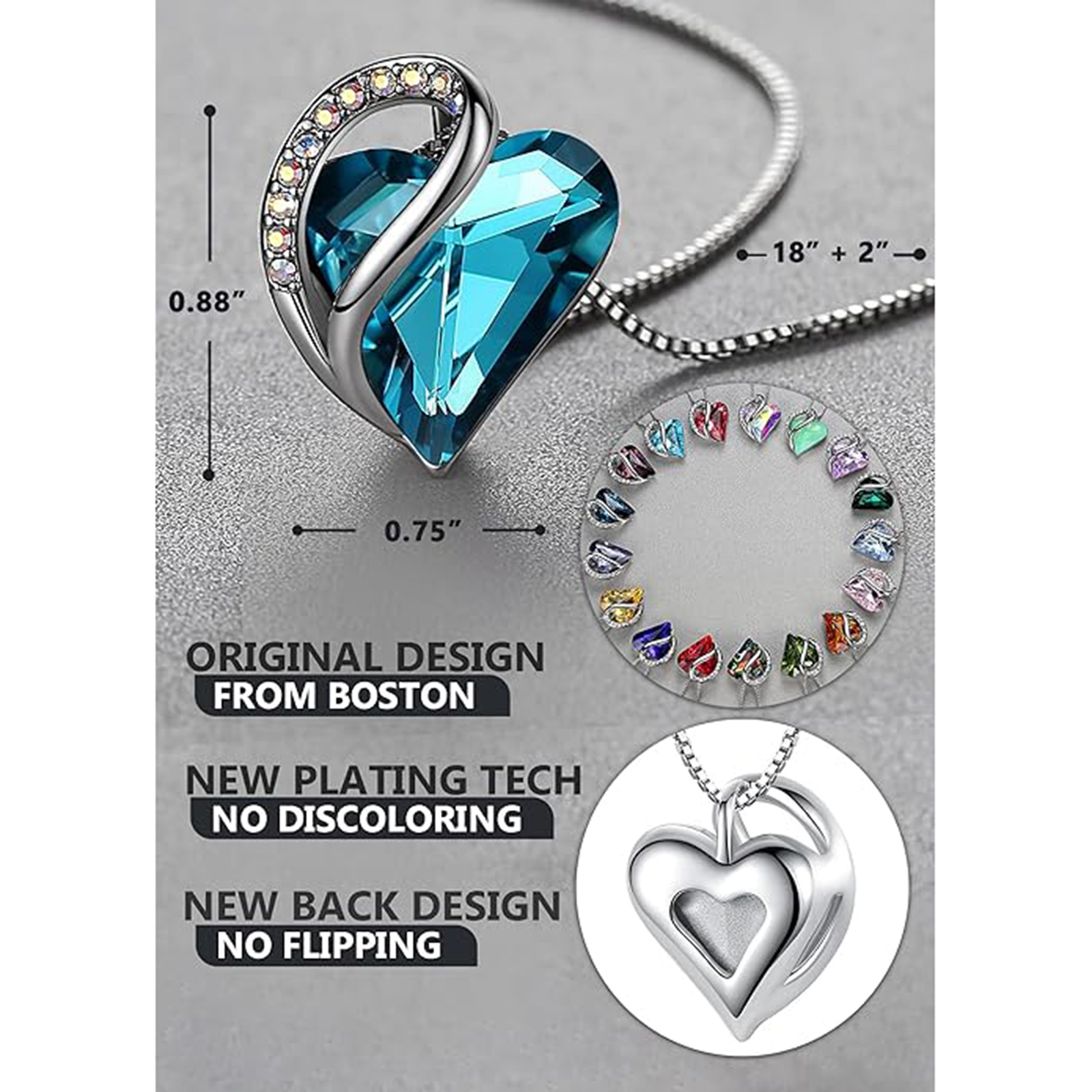 December  Birthstone Birthstone Pendant Necklace-libra birthstone-Birthstone Jewelry