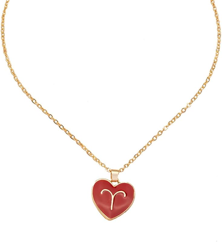 Aries Heart Pendant Necklace-Birthstone Jewelry