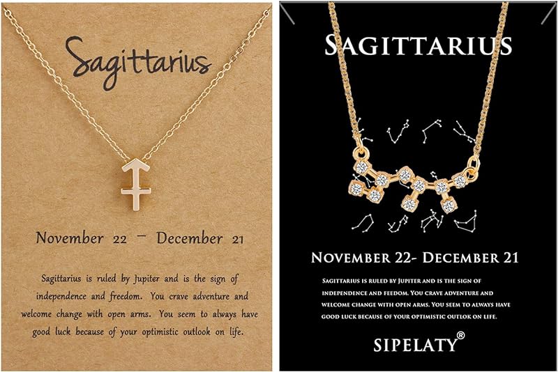 12 Constellation Gold Pendant Necklace with Diamonds -Birthstone Jewelry