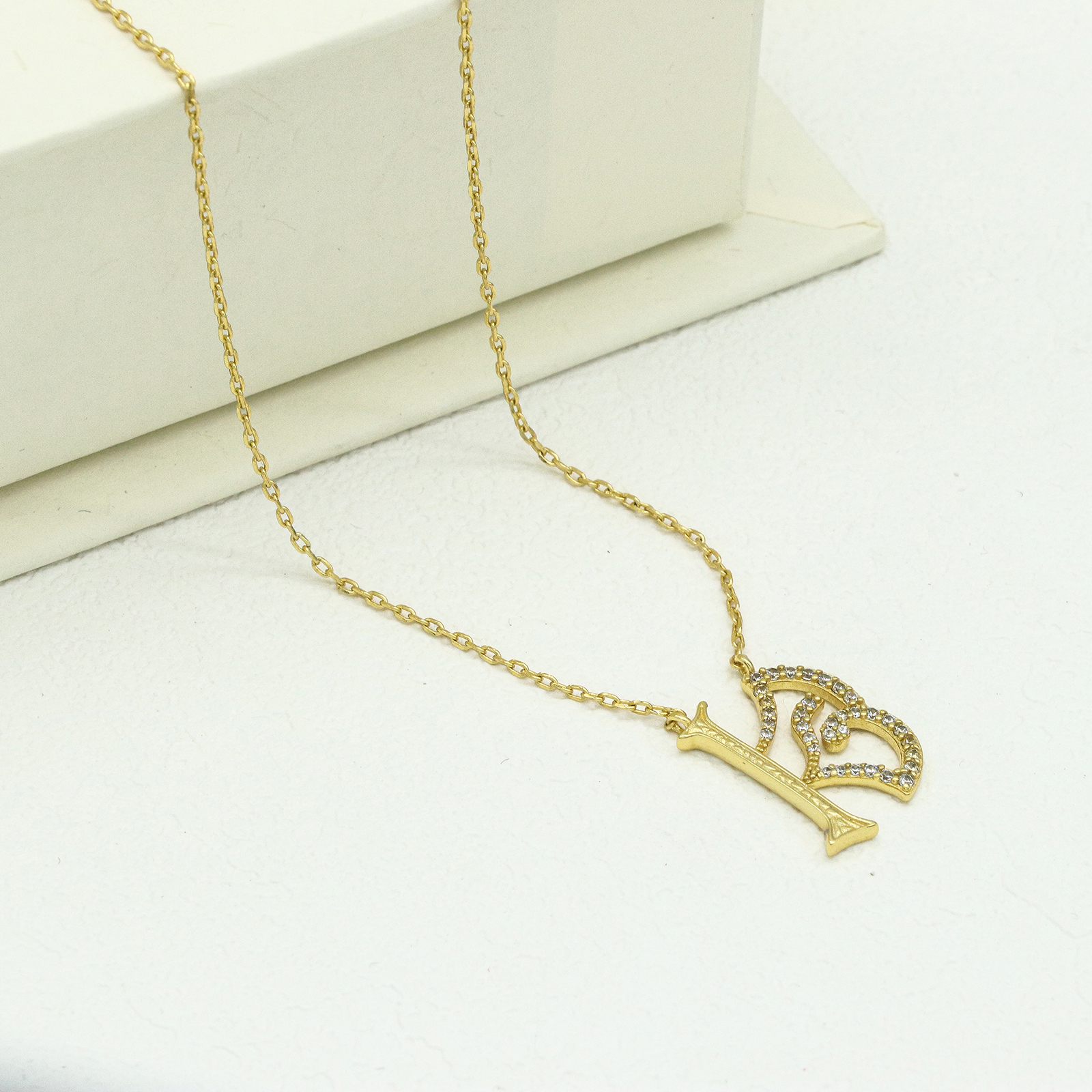 BlingKu 925 Silver Gold-Plated Necklace -Personalized Jewelry-Birthstone Jewelry