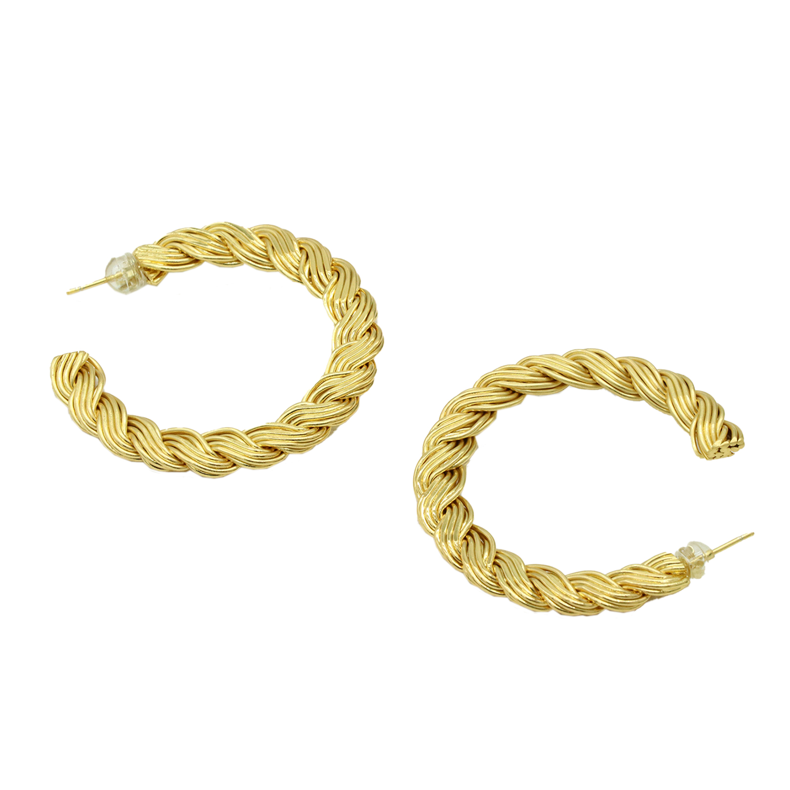Threaded Large Hoop Earrings Women's-Personalized Jewelry-Birthstone Jewelry