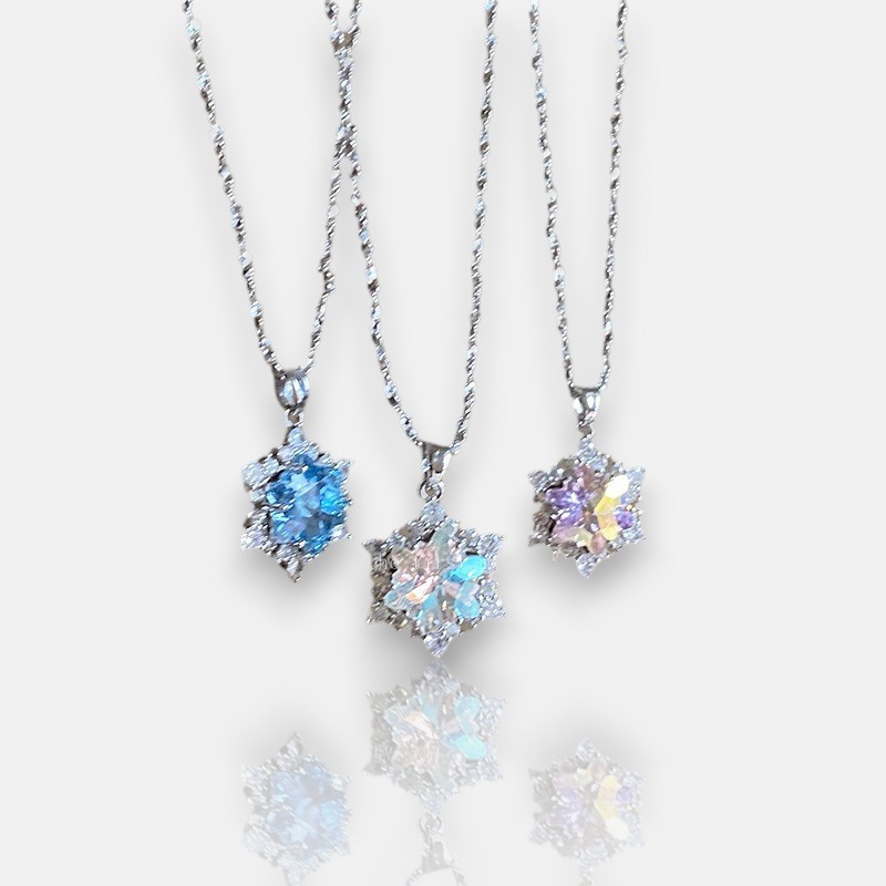 Bling Snowflake Crystal Necklace