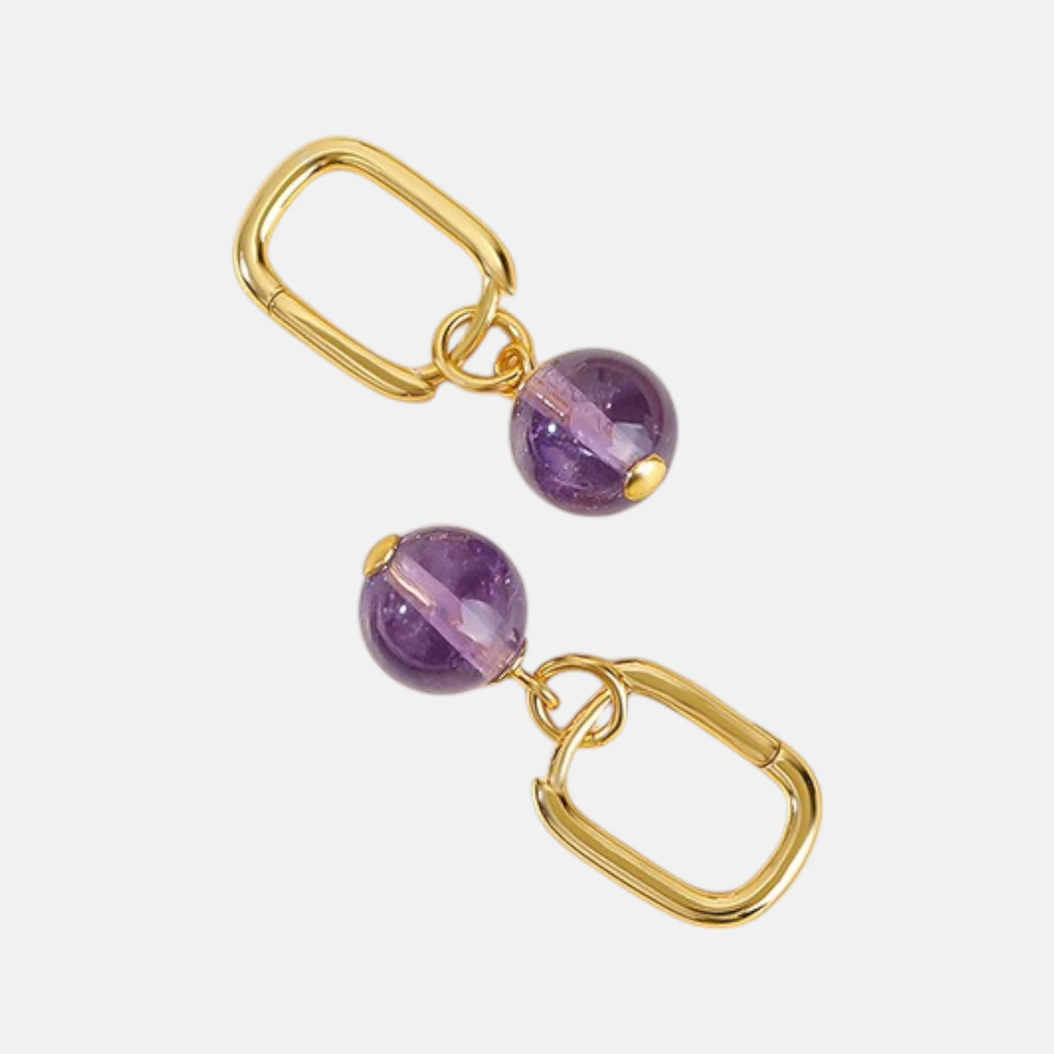 Elegant February birthstone amethyst earrings for women