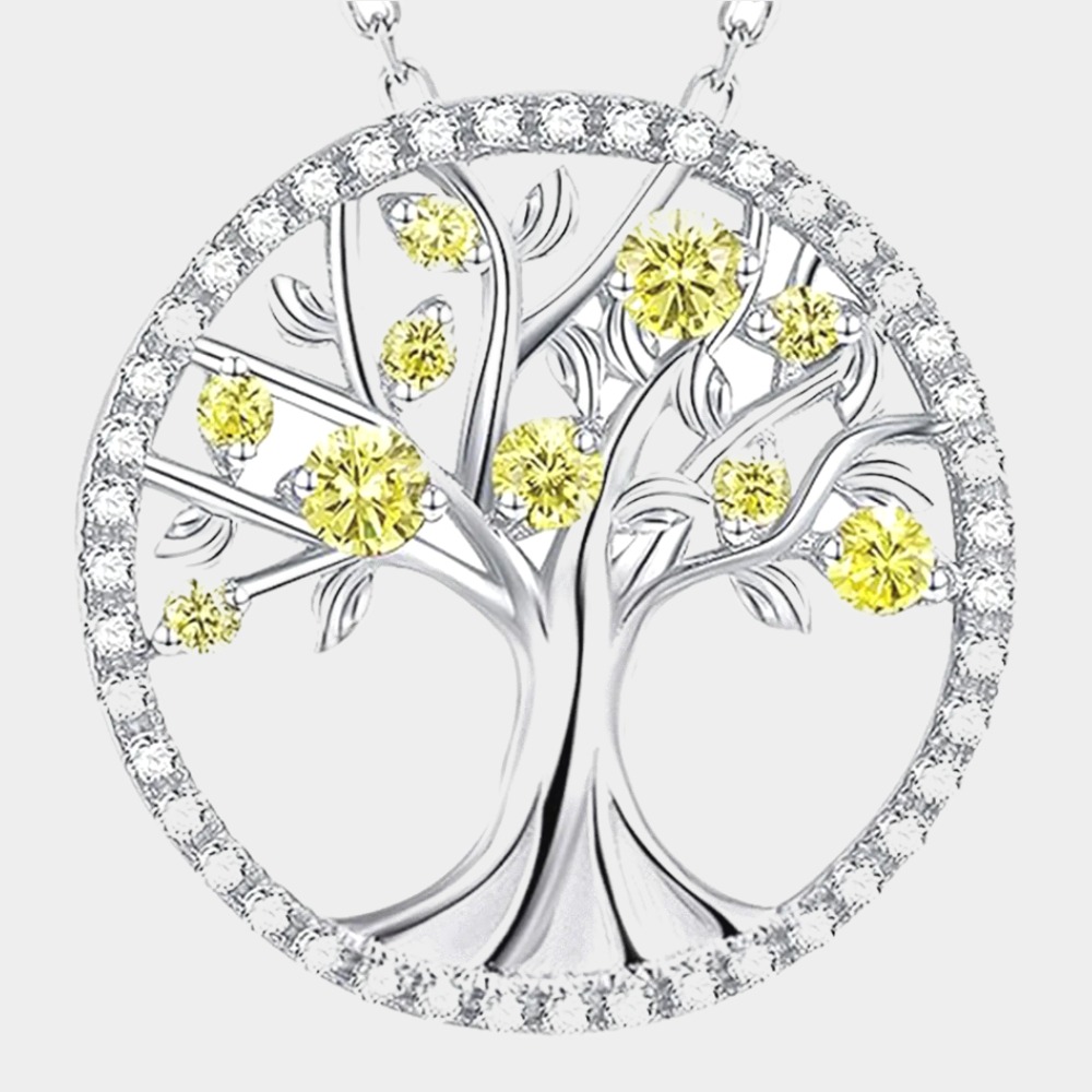 Tree of Life Necklace / 925 Sterling Silver November Birthstone