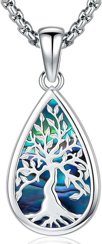 S925 Sterling Silver Tree of Life Gemstone Pendant Necklace-Birthstone Jewelry