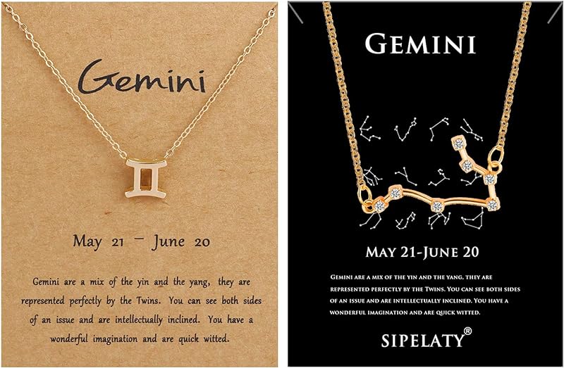 12 Constellation Gold Pendant Necklace with Diamonds -Birthstone Jewelry