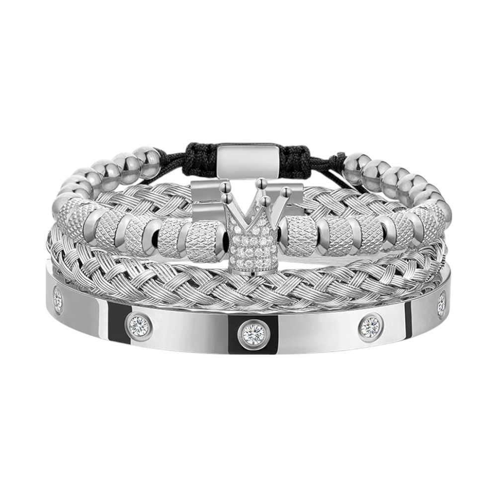 Men's Gold Plated Stacking Bracelet