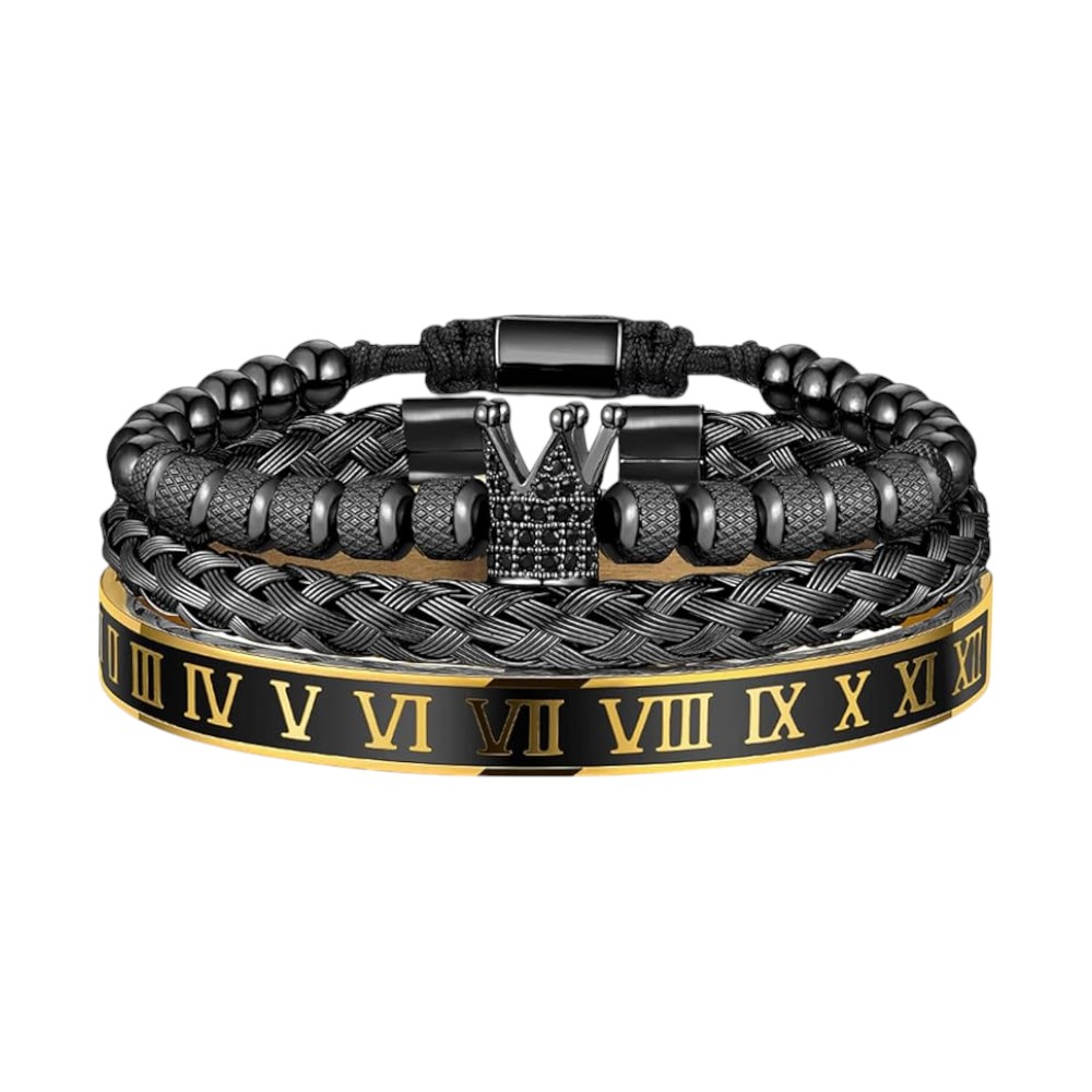 Men's Gold Plated Stacking Bracelet