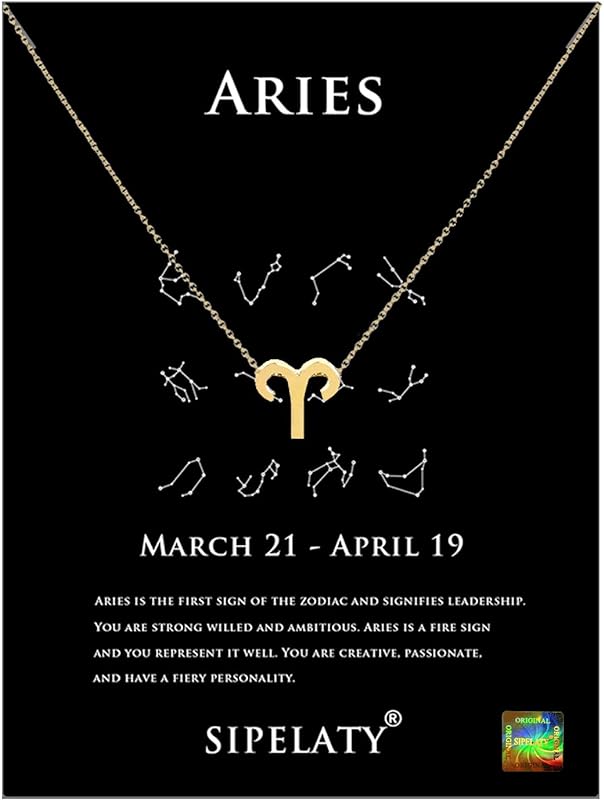 12 Constellation Gold Pendant Necklace with Diamonds -Birthstone Jewelry