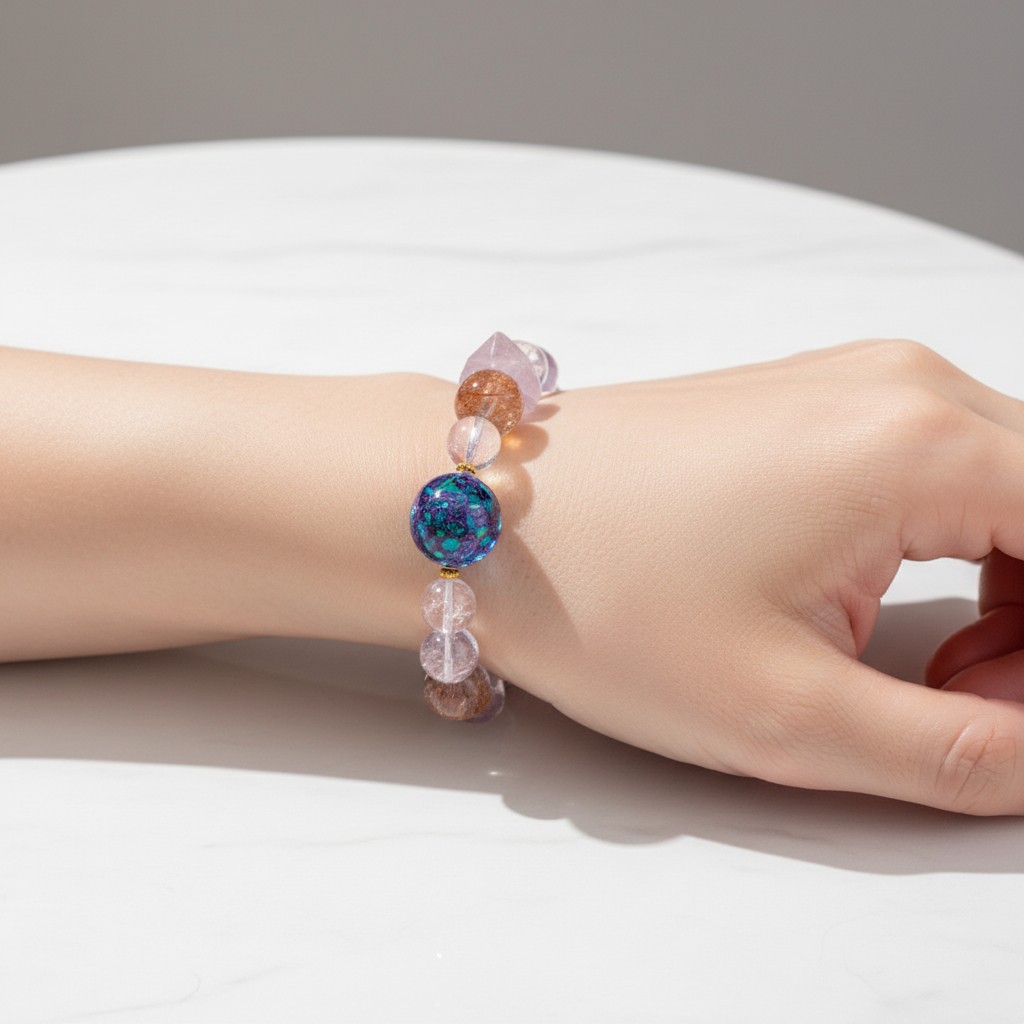 Crystal Bead Bracelet – Elegant Natural Crystal Jewelry for Women