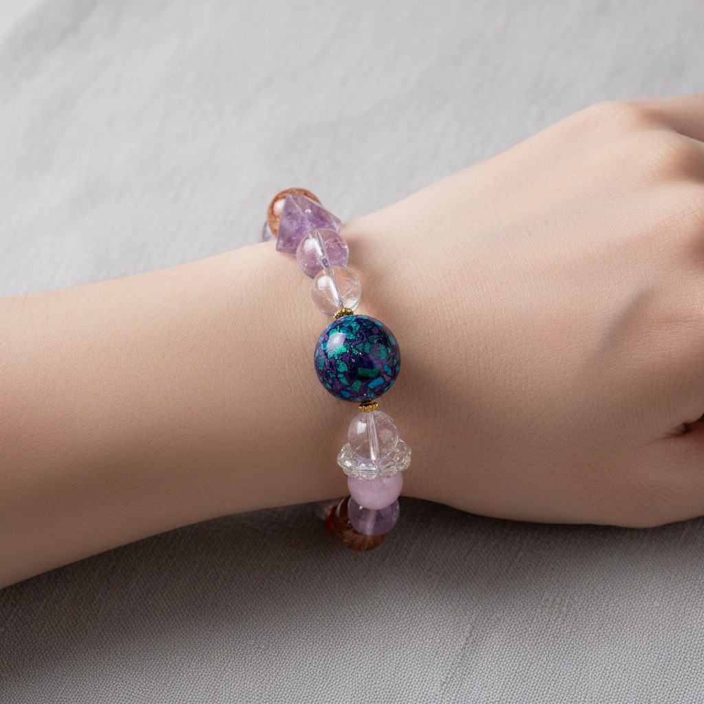 Crystal Bead Bracelet – Elegant Natural Crystal Jewelry for Women