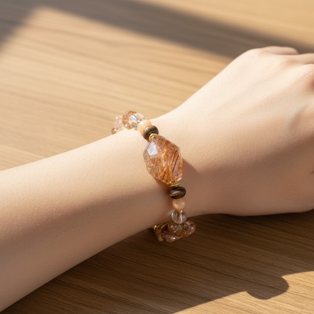 Women’s Crystal Bracelet – Natural Crystal Bead Bracelet for Everyday Wear