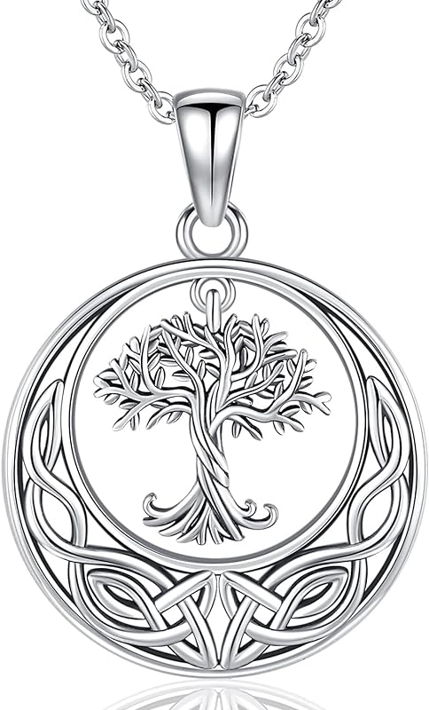 S925 Sterling Silver Tree of Life Gemstone Pendant Necklace-Birthstone Jewelry
