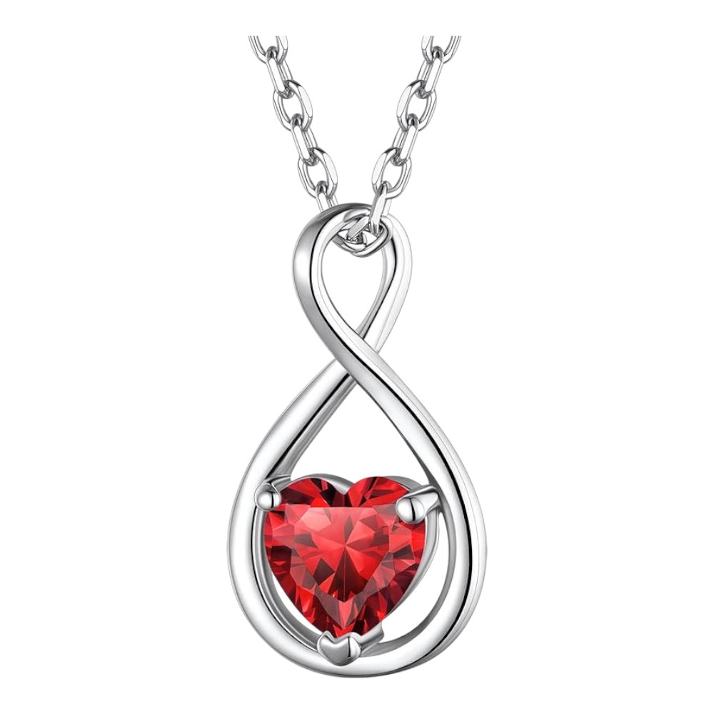 925 Sterling Silver Birthstone Cross Women's Pendant Necklace