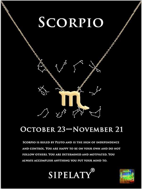 12 Constellation Gold Pendant Necklace with Diamonds -Birthstone Jewelry