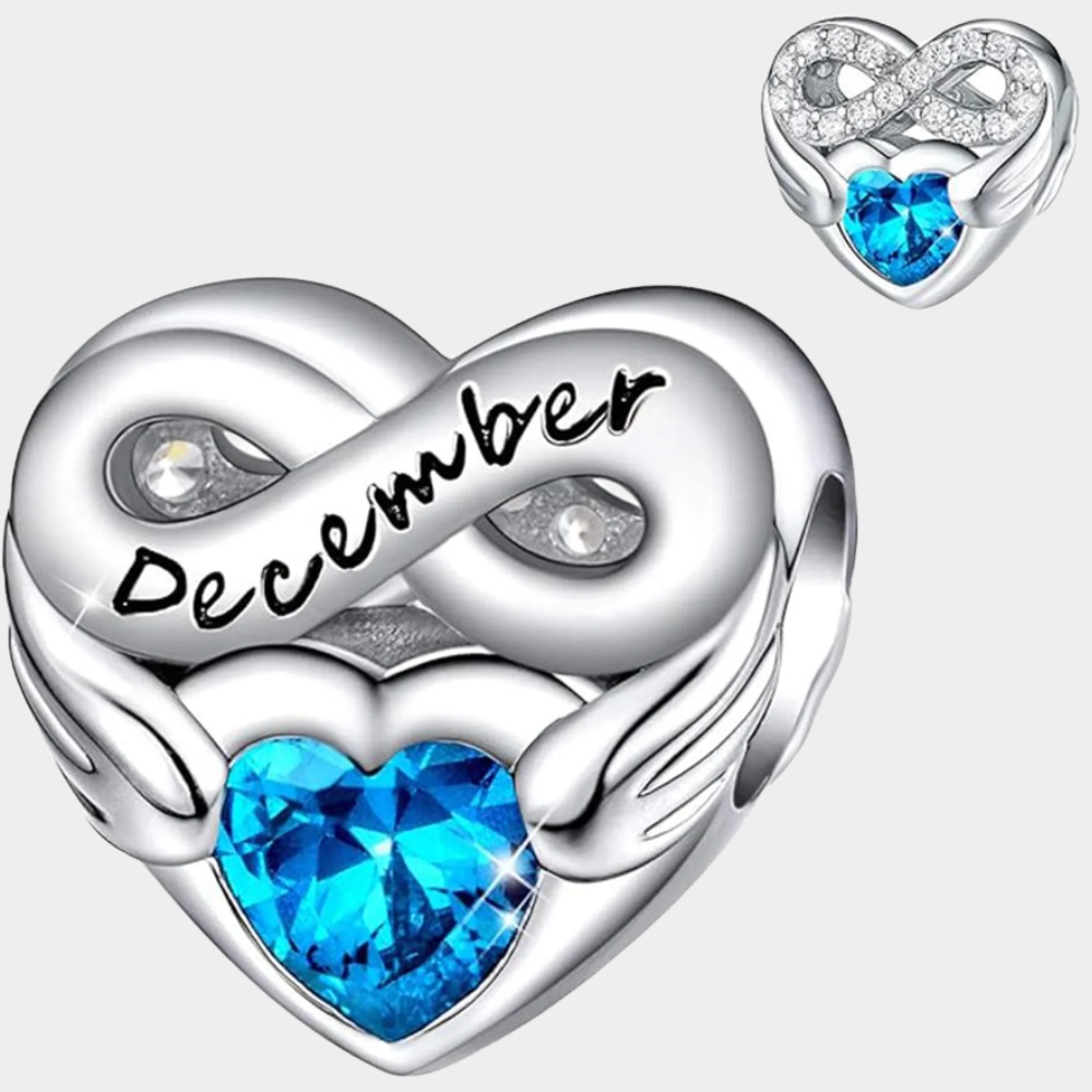 March Aquamarine Heart Charm Bracelet – Infinite Love Gift
