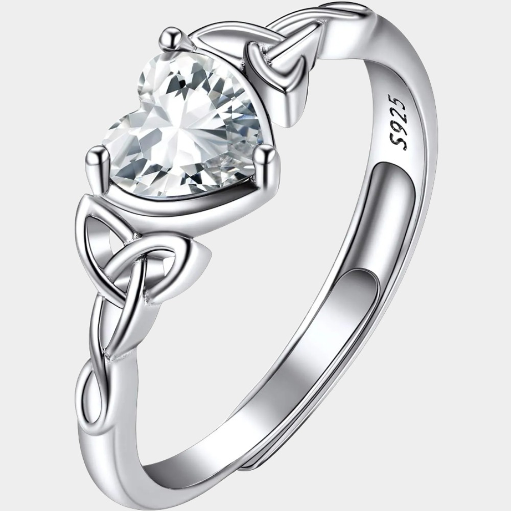 925 Sterling Silver Lucky Birthstone Ring-Birthstone Jewelry