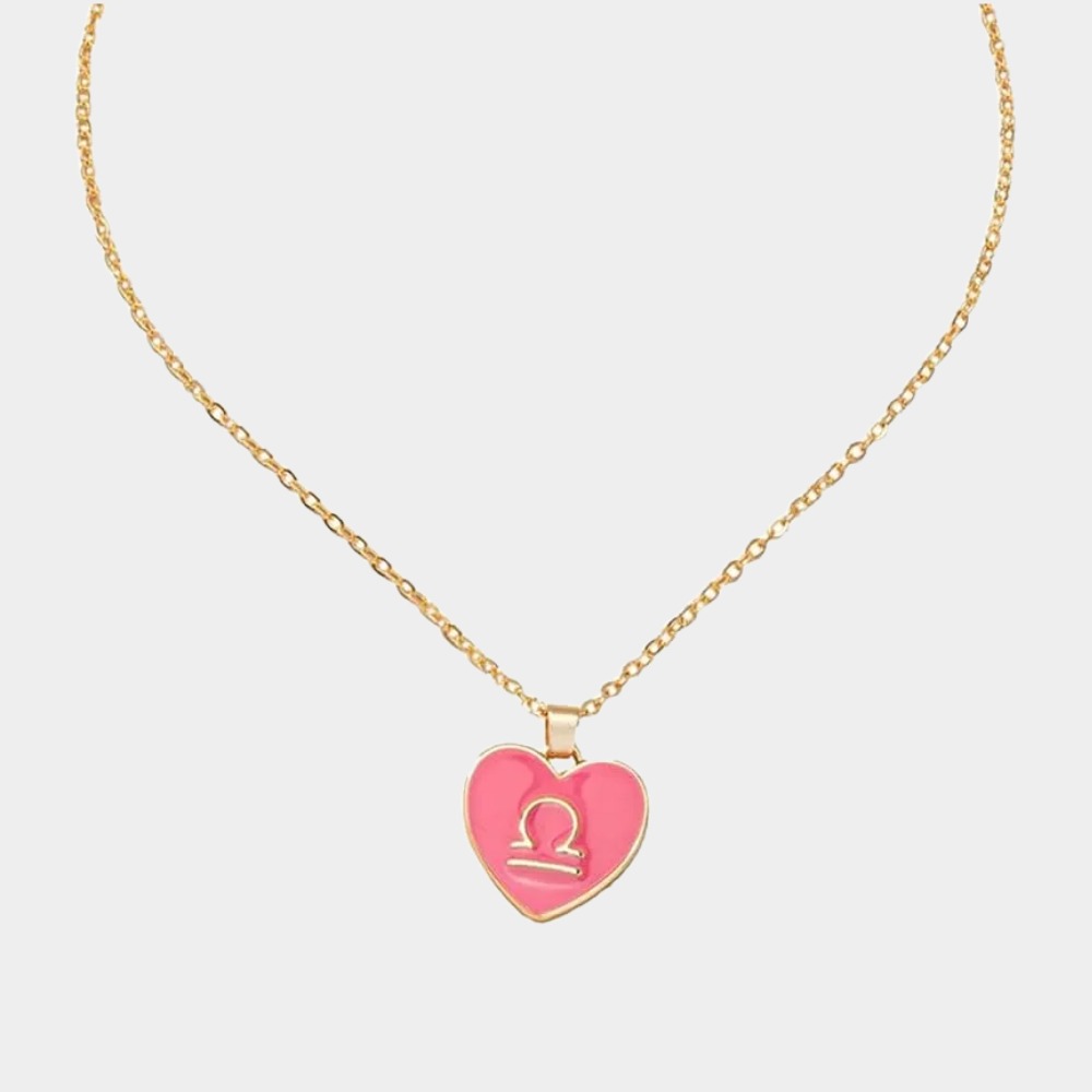 Libra Heart Pendant Necklace
