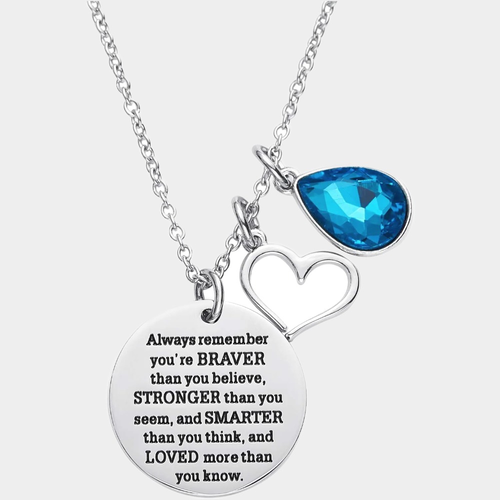  Graduation Gift Birthstone Pendant Necklace-Birthstone Jewelry