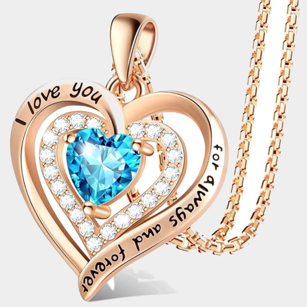 December Birthstone 18K gold plated birthstone necklace