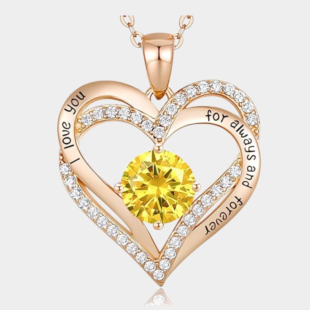 November  Birthstone Birthstone Pendant Necklace-Sagittarius Birthstone-Birthstone Jewelry