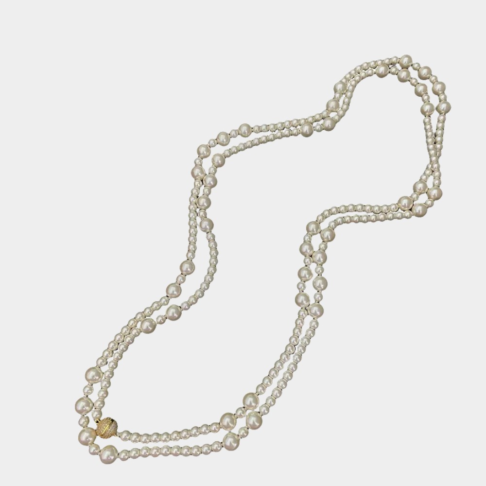 Women's Layered Sweater Chain – Fashion Long Pearl Necklace | Versatile Birthstone Jewelry