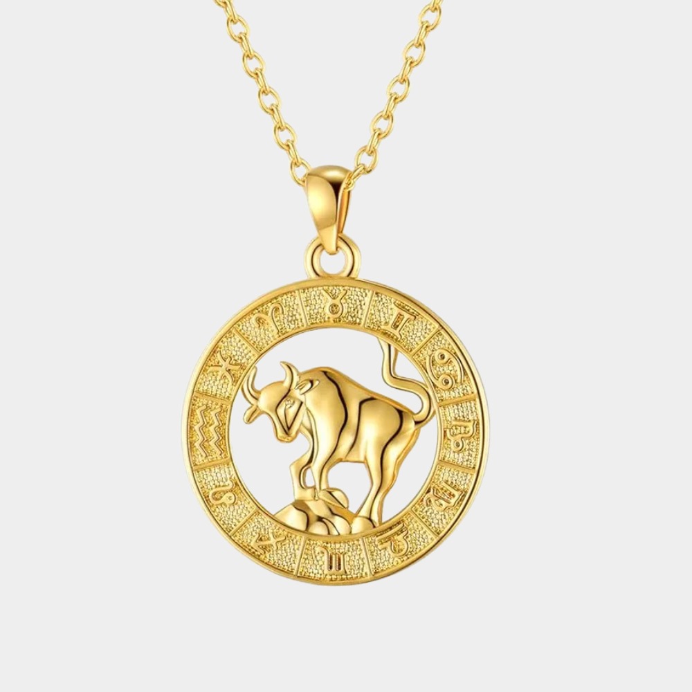 Taurus Gold Coin Pendant Necklace
