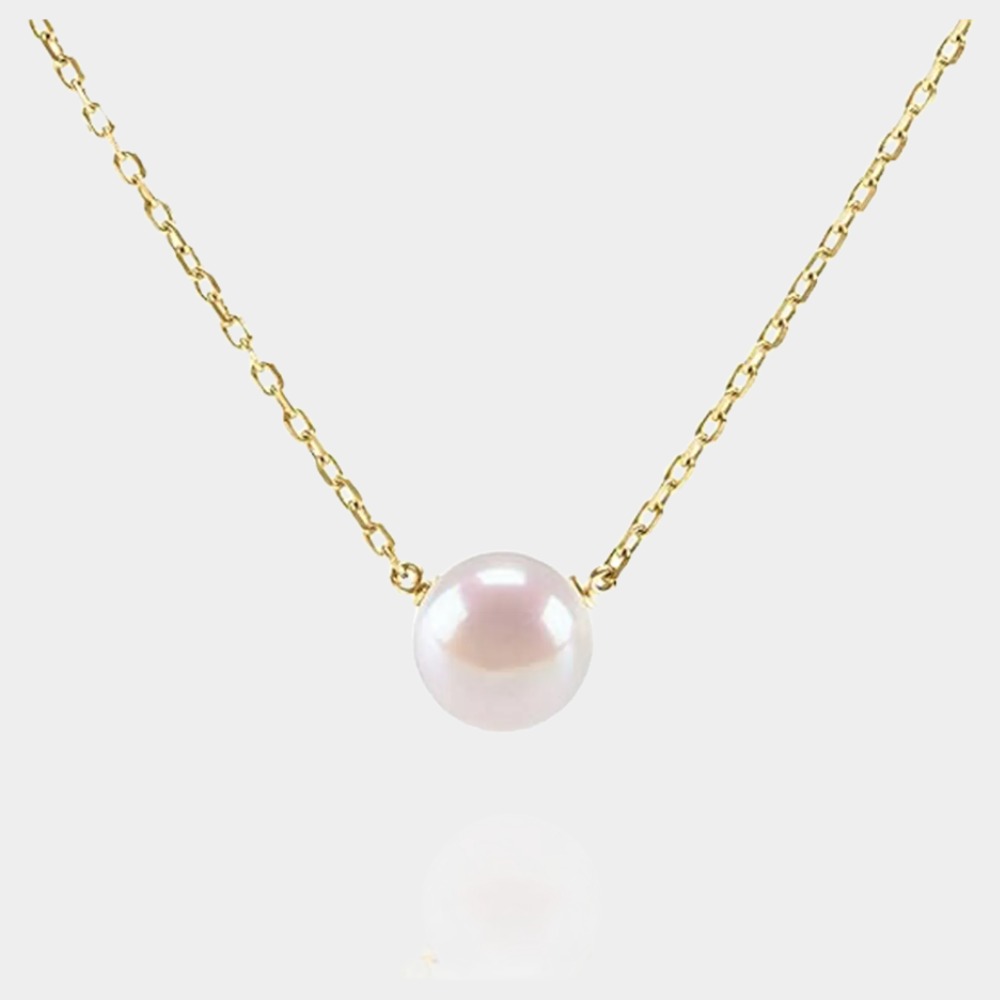 Single Pearl Necklace Pendant | Gold Necklaces for Women-Birthstone Jewelry