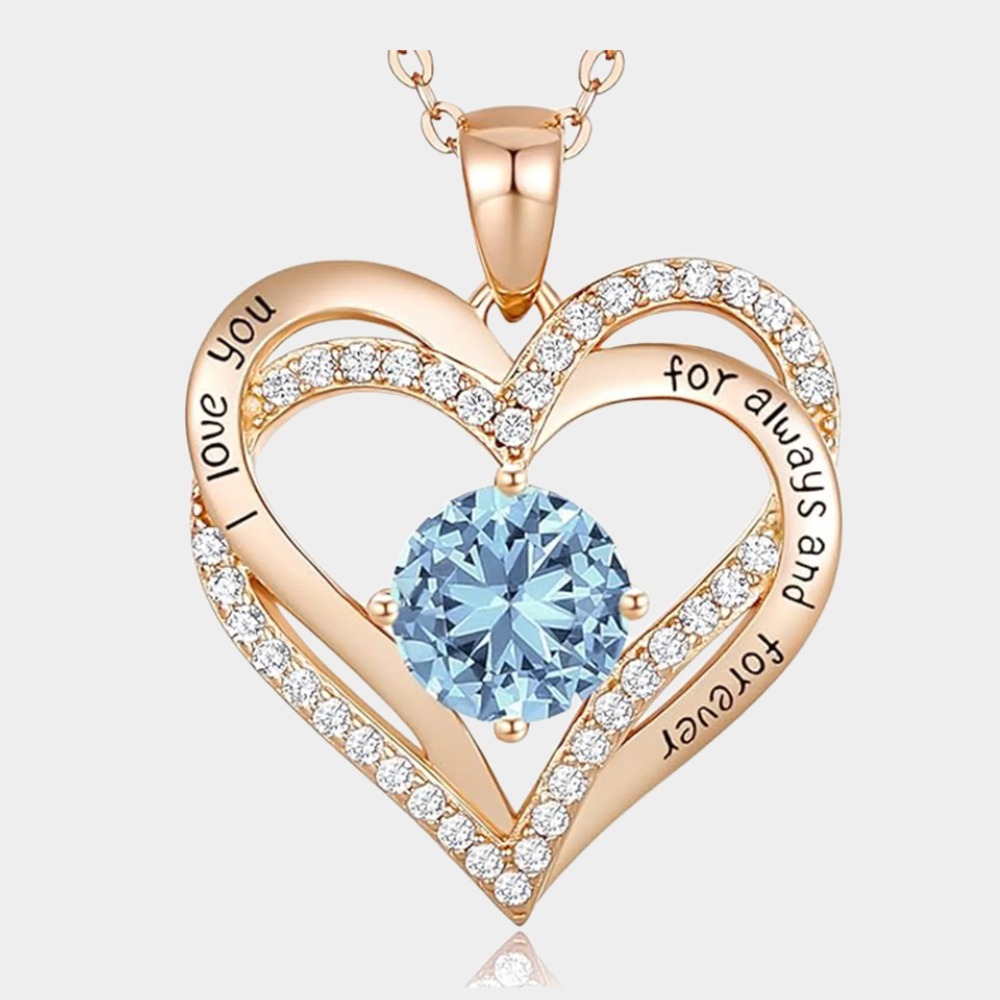March  Birthstone Birthstone Pendant Necklace -Taurus Birthstone-Birthstone Jewelry