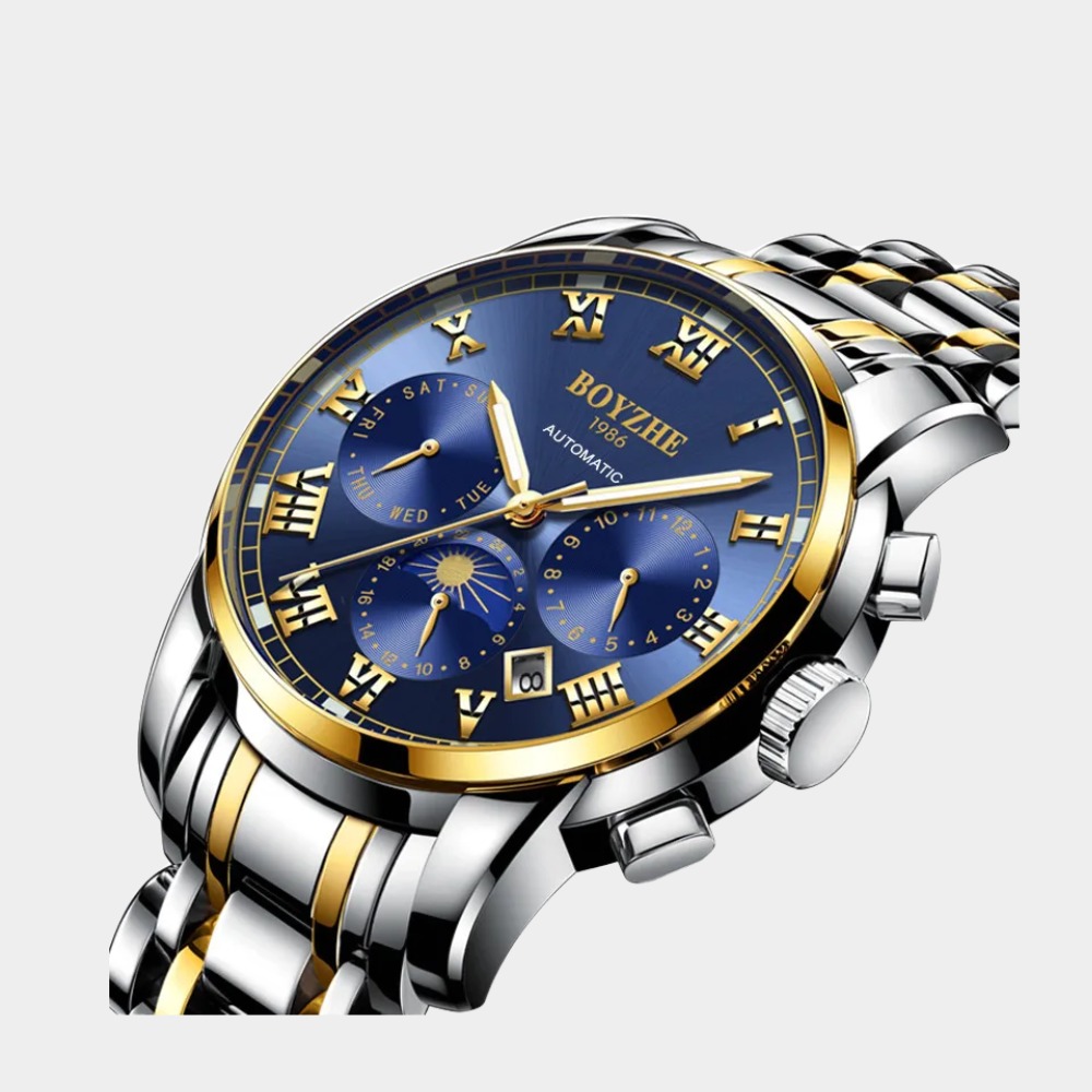 Men's Watch Automatic Mechanical Watch Business, Luminous waterproof men's watch-Birthstone Jewelry