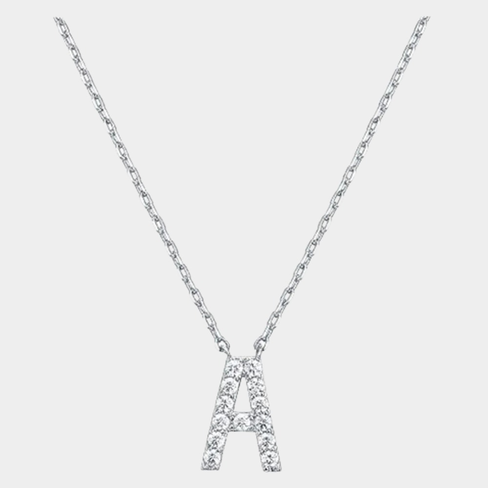 Cubic Zirconia Necklace A Letter Necklace For Her-Birthstone Jewelry