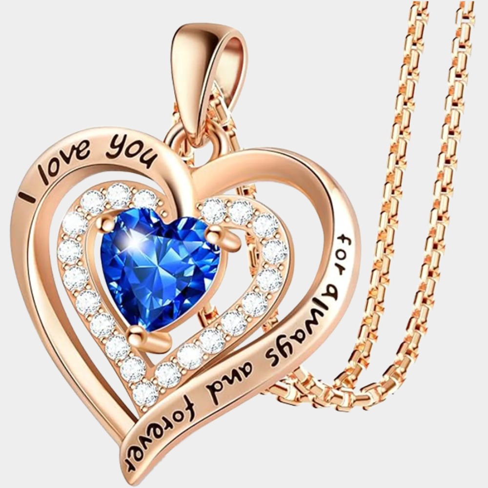 September Sapphire Necklace – 18K Gold Mom Gift
