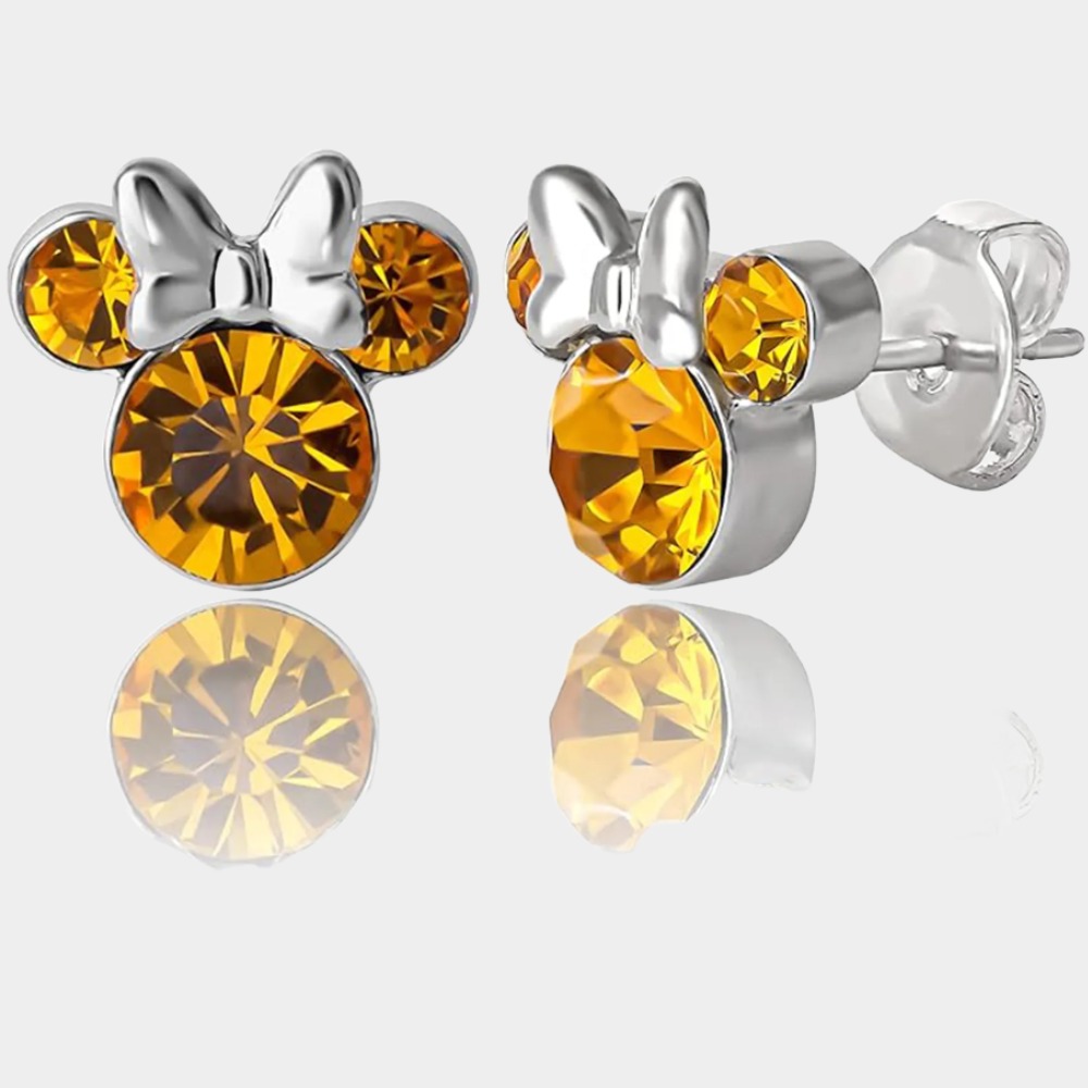 Disney Earrings November Birthstone Minnie Mouse Birthstone Earrings-Birthstone Jewelry