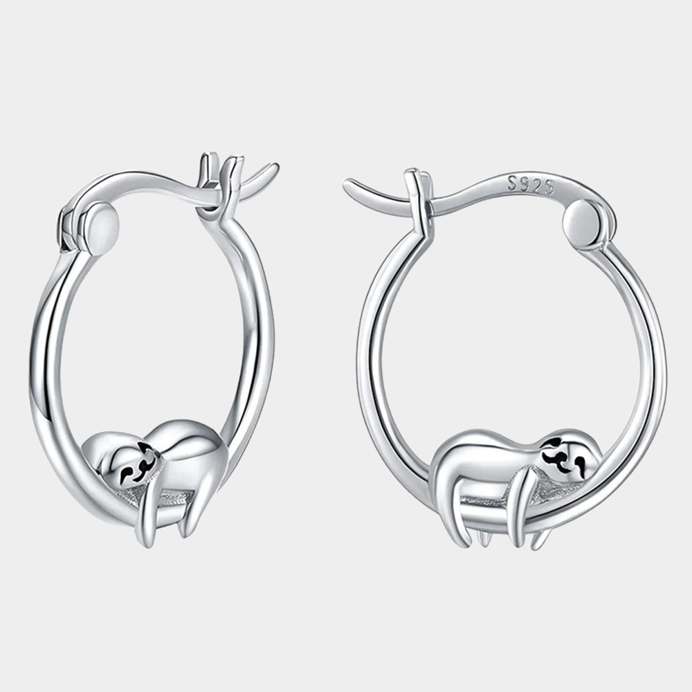 Earrings 925 Sterling Silver Cartilage Earring Cute Cuff Hoops Ear Stud-Birthstone Jewelry