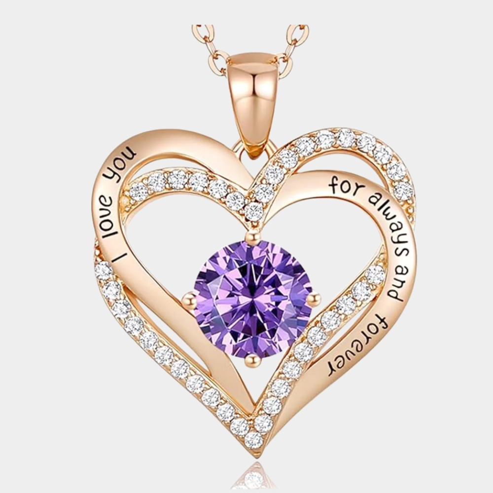 February Birthstone Birthstone Pendant Necklace-Aquarius Birthstone-Birthstone Jewelry