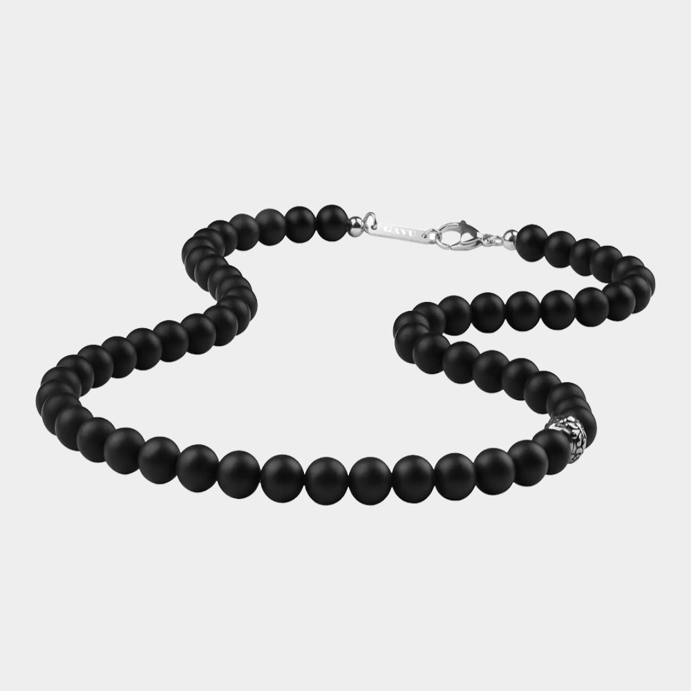 Men's Gemstone Beaded Crystal Necklace-Birthstone Jewelry