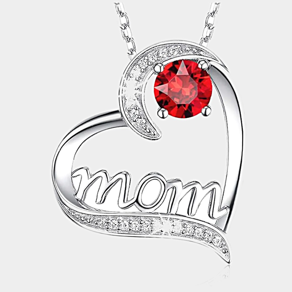 January Birthstone 925 Sterling Silver Necklace for Women 