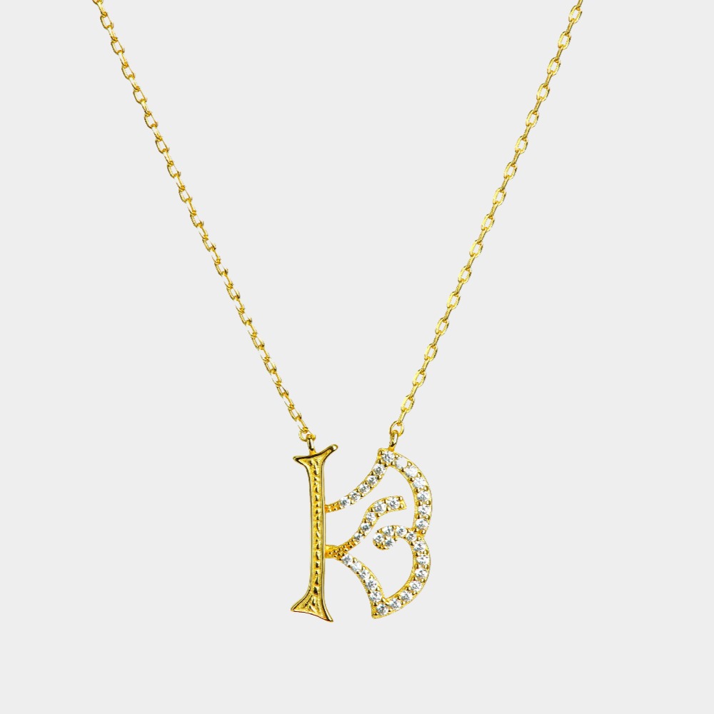 BlingKu 925 Silver Gold-Plated Necklace -Personalized Jewelry-Birthstone Jewelry