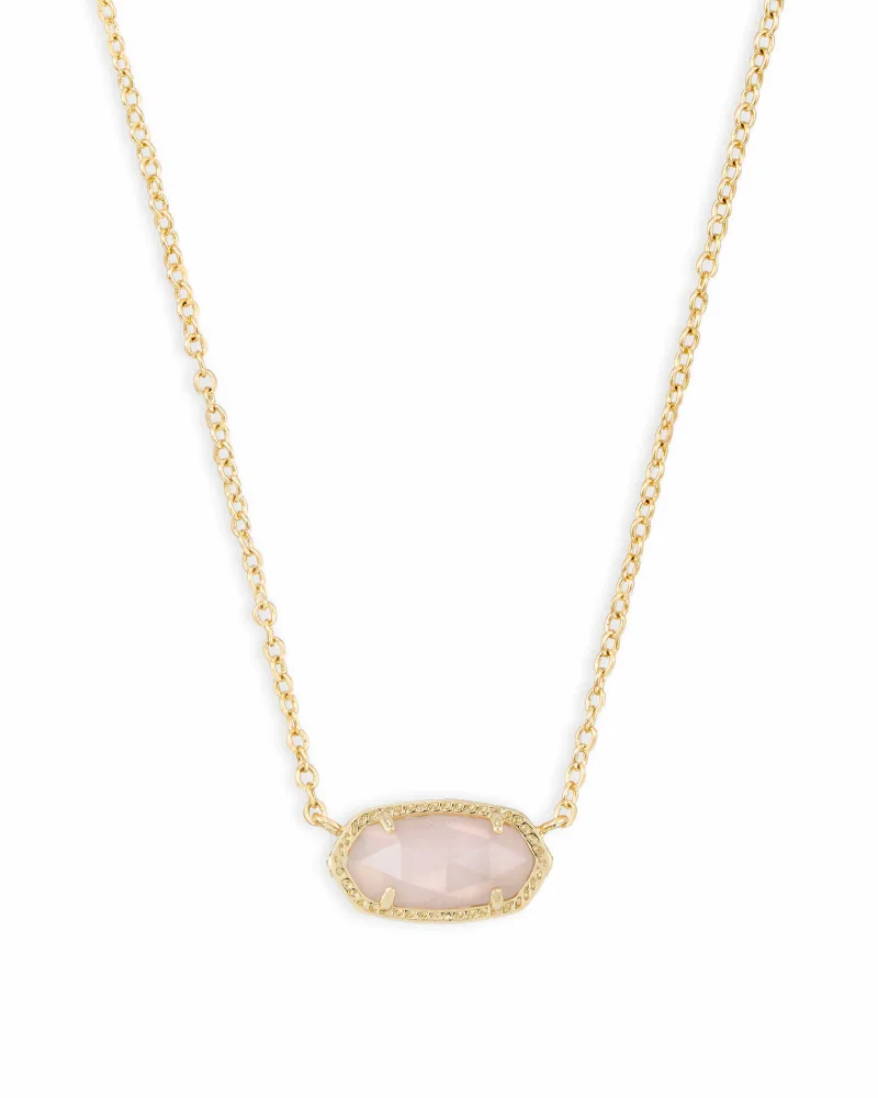 Rose Quartz Birthstone Necklace – Elegant Gold Pendant